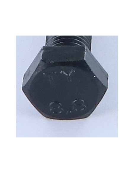 1 x Vis métaux Tête hexagonale TH M12X100 Filetage total Classe 8.8 Pas fin Pas de 150 Acier brut