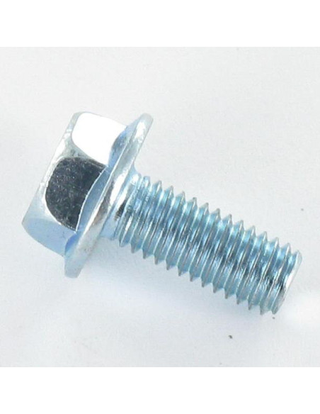 1 x Vis métaux Tête hexagonale TH M8X25 Embase lisse Acier zingué