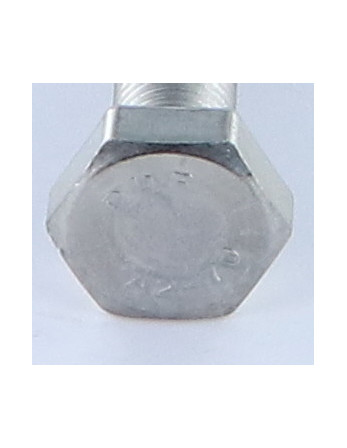 Vis métaux Tête hexagonale TH M10X50 Pas fin Pas de 125 Inox A2