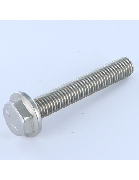1 x Vis métaux Tête hexagonale TH Embase lisse M8X60 Inox A2