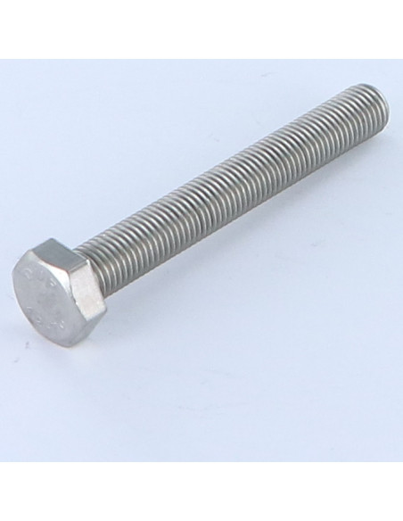 1 x Vis métaux Tête hexagonale TH M8X50 Pas fin Pas de 100 Inox A2