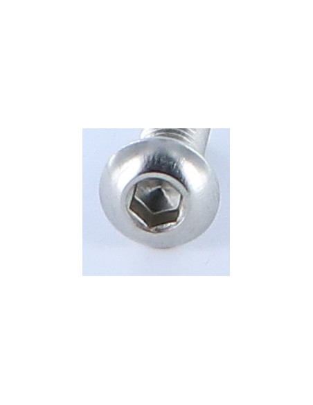 1 x Vis métaux BHC (Tête Bombée Hexagonal creux) M8X16 Filetage total Clé de 5 HC5 Inox A4