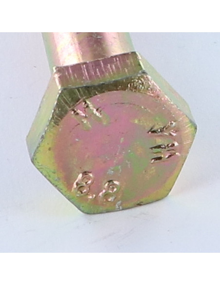 1 x Corps de boulon filetage partiel Tête hexagonale TH M10X70 Classe 8.8 Bichromaté