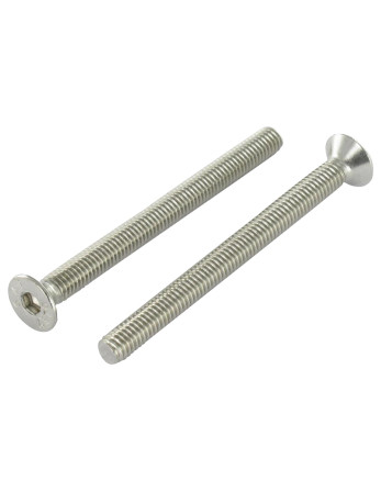 Vis métaux FHC tête fraisée empreinte hexagonale creuse Clé de 6 HC6 M10X30 Filetage total Inox A4