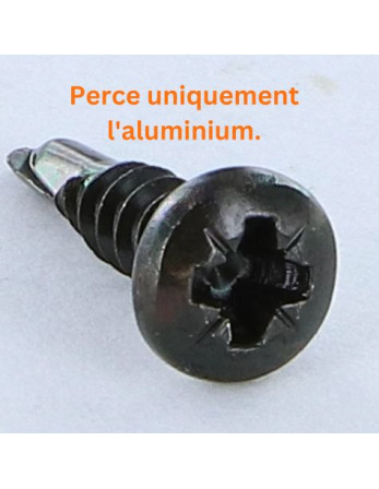 Vis autoperceuse Inox A2 Noir Tête cylindrique bombée TCB Pozi 3.5X13