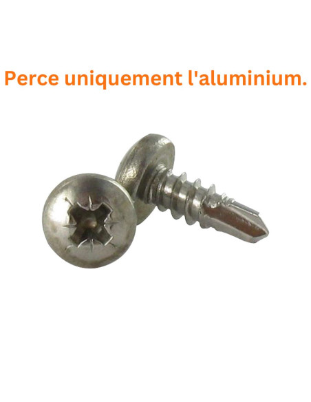 1 x Vis autoperceuse Inox A2 Tête cylindrique bombée TCB Pozi 4.8X25