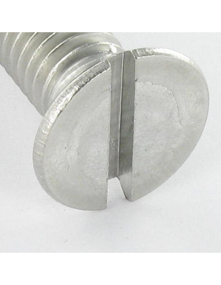 1 x Vis métaux Tête fraisée Fendue M4X12 Inox A4