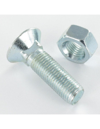 Boulon de charrue TFCC tête fraisée collet carré 7/16UNF 11X35 Classe 8.8 Acier zingué