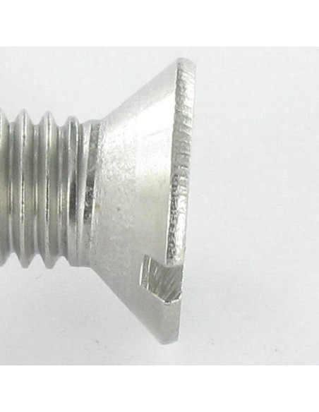 1 x Vis métaux Tête fraisée Fendue M2.5X8 Inox A4 microvis