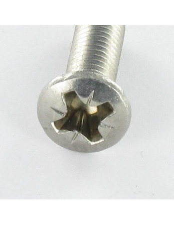 Vis métaux Inox A2 Tête fraisée bombée TFB Pozi M6X12