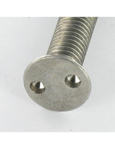 1 x Vis métaux Inviolable Tête fraisée Snake eyes M6X20 Inox A2