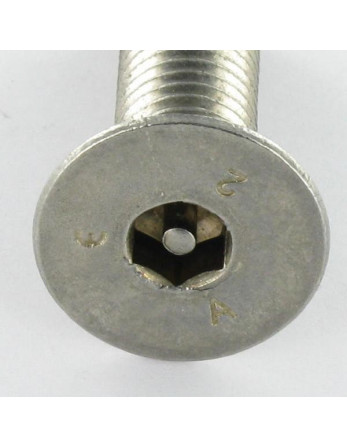 Vis métaux Inox A2 Inviolable FHC tête fraisée empreinte hexagonale creuse Clé de 2 HC2 avec téton M3X10 microvis