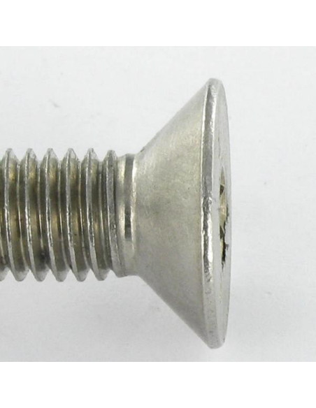 1 x Vis métaux Inox A2 Inviolable FHC tête fraisée empreinte hexagonale creuse Clé de 4 HC4 avec téton M6X35