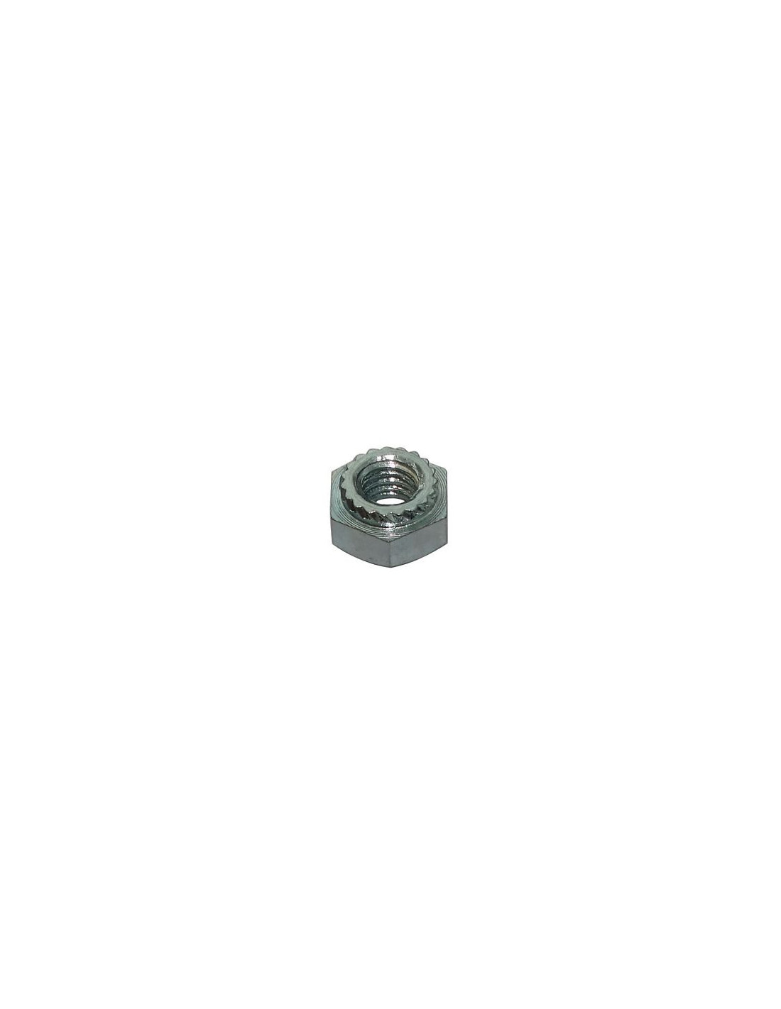 Tole Rivetee Écrou à riveter Hexagonal Acier zingué blanc M3 Épaisseur tole 14