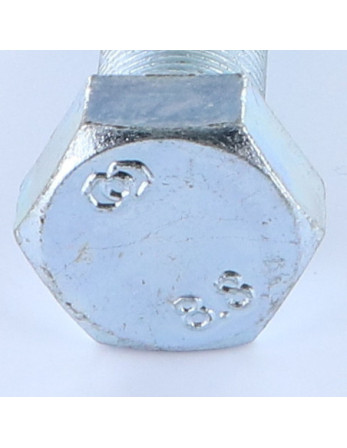 Vis métaux Tête hexagonale TH M16X60 Filetage total Classe 8.8 Pas fin Pas de 150 Acier zingué