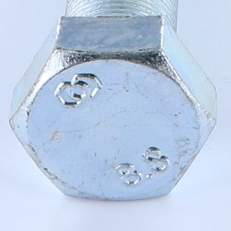 1 x Vis métaux Tête hexagonale TH M16X60 Filetage total Classe 8.8 Pas fin Pas de 150 Acier zingué