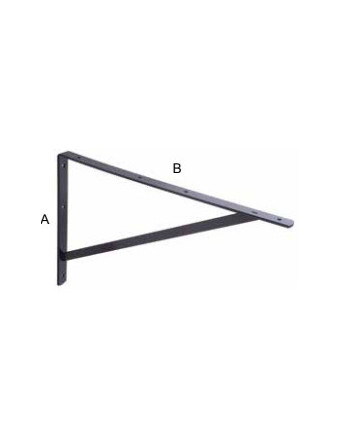 Equerre renfort 180X250X30 Acier zingué noir