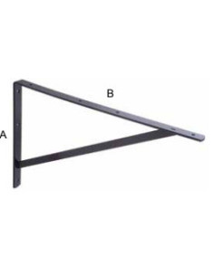 Equerre renfort 270X400X30 Acier zingué noir