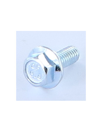 Vis métaux Tête hexagonale TH M6X14 Embase collerette crantée Classe 8.8 Acier zingué