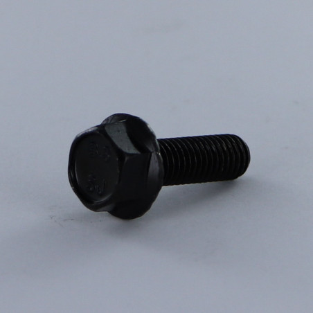 1 x Vis métaux Tête hexagonale TH M8X25 Embase collerette crantée Classe 8.8 Acier zingué noir