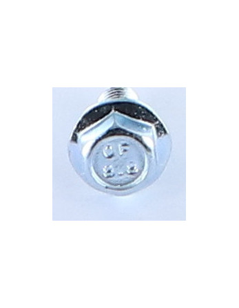Vis métaux Tête hexagonale TH M5X10 Embase collerette crantée Classe 8.8 Acier zingué