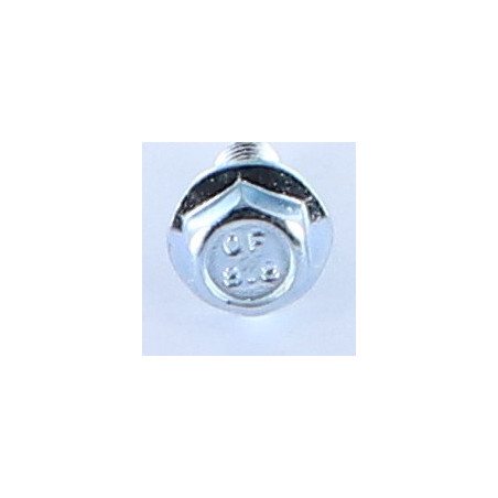 1 x Vis métaux Tête hexagonale TH M5X12 Embase collerette crantée Classe 8.8 Acier zingué