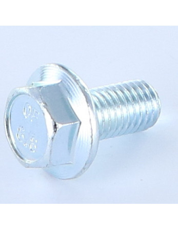 Vis métaux Tête hexagonale TH M10X25 Embase collerette crantée Classe 8.8 Acier zingué