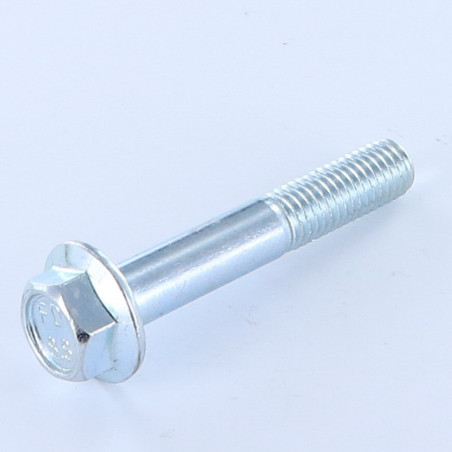 1 x Vis métaux Tête hexagonale TH M10X60 Filetage partiel Embase collerette crantée Classe 8.8 Acier zingué