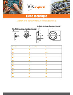 Écrou hexagonale à CRENEAUX Inox A2 M16 2