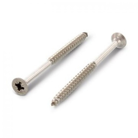 1 x VBA Vis bois agglo Tête fraisée Pozi N°1 3X25 Filetage partiel Inox A4 microvis