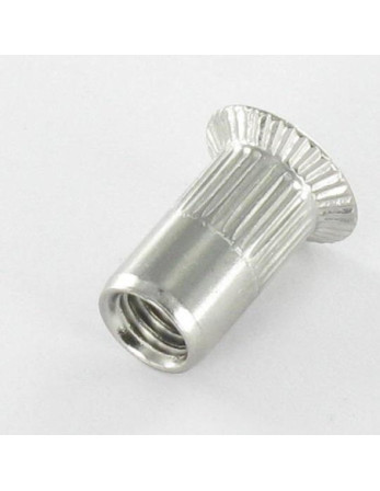 Ecrou à sertir Tête fraisée Cranté M6X16 INFC 45 Inox A2