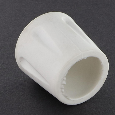 1 x Embout rond envellopant caoutchouc vulcanisé Blanc Pour Tube 12 à 13