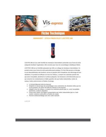 Frein filet Resistance intermédiaire LOCTITE 248