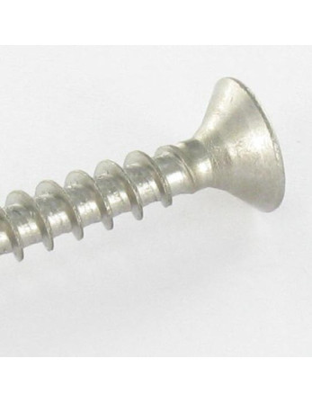 VBA Vis bois agglo Tête fraisée Pozi N°3 6X25 Filetage total Inox A4