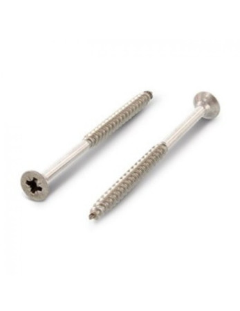 VBA Vis bois agglo Tête fraisée Pozi N°2 4.5X40 Filetage partiel Inox A4