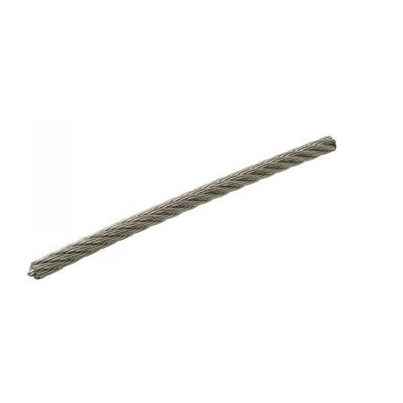 1 x Mètre de Câble souple Diamètre 2.5 Inox A4 7X7 Charge de rupture 500 kg (vendu au m)