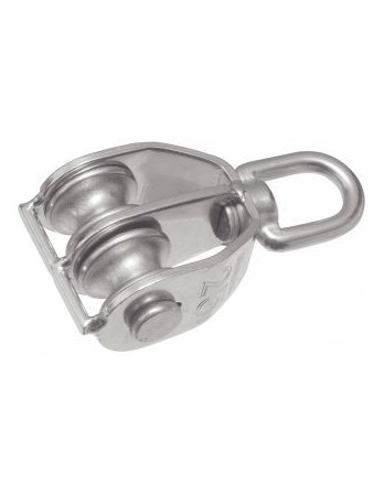 POULIE Double De 25 Inox A2 Pour Câble De 6