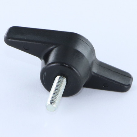 1 x Poignée de serrage nylon noir MALE M10X30