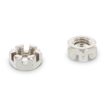 1 x Écrou hexagonale à CRENEAUX Inox A2 M8