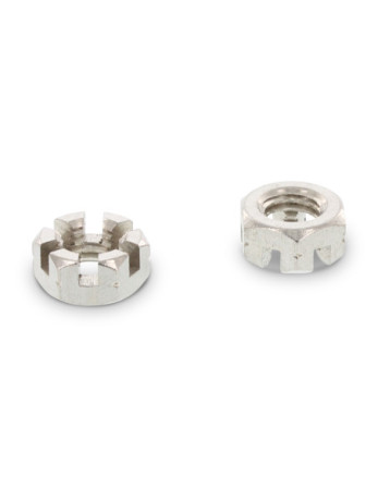 Ecrou hexagonale à CRENEAUX Inox A2 M12 SW18