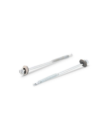 Vis autoperceuse Bimétal Tête hexagonale TH 5.5X60 Filetée sur 50 Rondelle d'étanchéite EPDM 16 Epaisseur tole 6