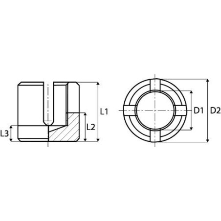 1 x Serre-câble croisé Pour Câble Diamètre 4 Inox A4
