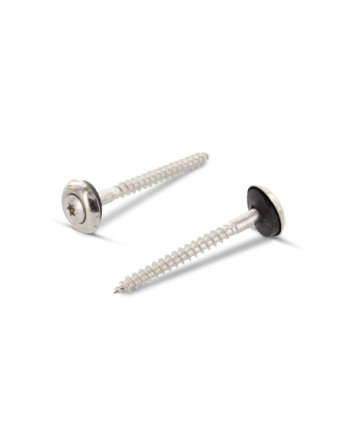 Vis faitage Tête fraisée bombée TFB TORX T20 Inox A2 4.5X40 Rondelle d'étanchéite EPDM 3P