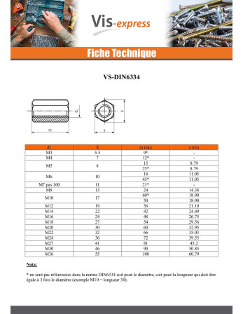 Entretoise Hexagonale Inox A4 M24 Longueur 72 S36