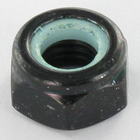 1 x Ecrou frein M10 Acier zingué noir