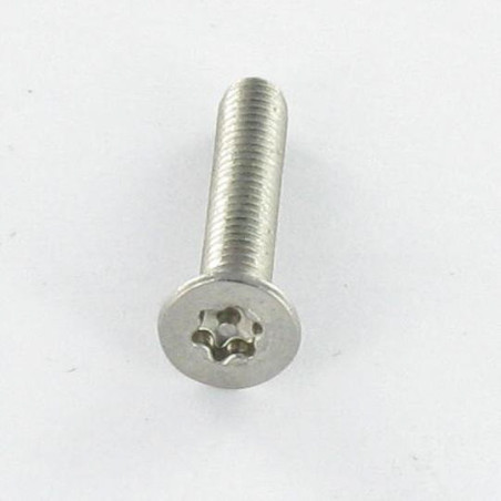 1 x Vis métaux Inox A2 Inviolable Tête fraisée TORX T25 avec téton M5X40
