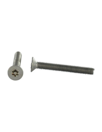 Vis métaux Inox A2 Inviolable Tête fraisée TORX T30 avec téton M6X25