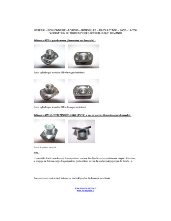 Écrou hexagonale à souder M3 Acier brut 14020