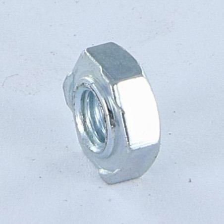 1 x Écrou hexagonale à souder M4 Acier zingué