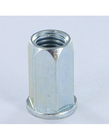 ECR à sertir HEX Tête plate TP M6X13.3 ACPTH 30 Acier zingué